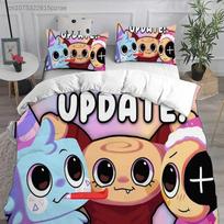 Game Scene Dandy's World Bedding Sets Bed Cover Comforter Duvet Cover Pillow Case 2-3 Pieces Sets Teenagers Children's Gifts EU single(135x200cm)