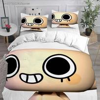 Game Scene Dandy's World Bedding Sets Bed Cover Comforter Duvet Cover Pillow Case 2-3 Pieces Sets Teenagers Children's Gifts AU Single(140x210cm)