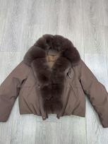 Big fur collar short pie overcome women's thickened windproof jacket retro army green women's clothing source one piece M
