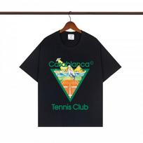 2026 Casablanca Short Sleeve Tee Unisex Graphic Print Cotton T-Shirt Loose Fit Fall Medium black