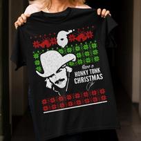 Christmas ALAN JACKSON Honky Tonk Christmas T Shirt Size S-5XL AD771 L white