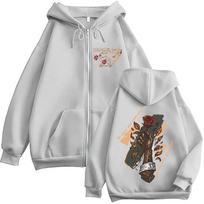 Game Clair Obscur Expedition 33 for Those Who Come After Zipper Hoodies Men Women Clothing Fashion Zip Up Sweatshirt Jacket Coat L white