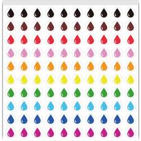 5 Sheets PVC Paper Stickers Self-adhesion Teardrop 160x160mm Sticker: 12.7x12.7mm 100pcs/sheet