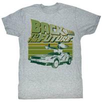 Back to the Future Green Flight Gray Adult T-Shirt 3XL gray