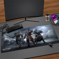 Žaidimo T-The W-Witcher 3 W-Wild H-Hunt Pelės kilimėlis Didelis žaidimų kompiuterio klaviatūros pelės kilimėlis Žaidėjo klaviatūros padas Dygsniuotas paminkštintas kilimėlis 600x300x2mm