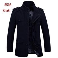 Men's Large Size Mid-Length Cotton Windbreaker Jacket - Spring & Autumn Casual Style 6XL black