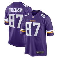 Minnesota Vikings 87 Hockenson Mens Football Jersey Retro Purple White S-3XL 3XL