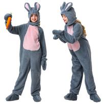 Cosplay new children's animal onesie big white rabbit kindergarten performance clothes little rabbit children's performance stage clothes 150cm gray