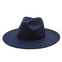 Vilnos Veltinio Skrybėlė Su Plačiu Kraštu Ir Kaspinėliu Retro Festivalio Aprangai Color G black