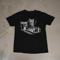 Chess Cat Shirt Smoking Cat Playing Chess T-Shirt Cat Chess Master Gift 100 gray