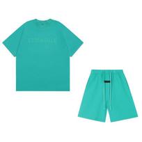 FOG Essentials Streetwear Loose Fit Cotton Tee Shorts Set Casual Outfit Men XL