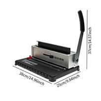 3:1 Pitch Spiral Binder Binding Maker Comb Machine for A4 Paper gray