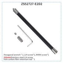 Carbon Fiber Extend Pole 1/4 Selfie Stick 12mm Invisible Rod for Gopro DJI OSMO 360 Insta360 Camera Helmet Monopod Extension Arm 7 B 225mm