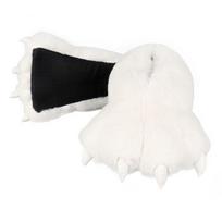 One plush bear claw slippers bear paw autumn and winter indoor bear claw shoes animal home non-slip thermal cotton mop One size fits all black