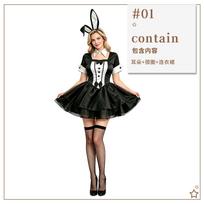 Cosplay Halloween costume bunny dress sexy bunny cosplay carnival animal party costume M black