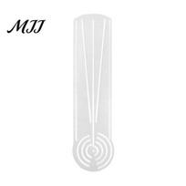 Dot Art Painting Tool Mandalas Ruler with Holes, Circle Maker, Compass Transparent Acrylic Template Protractor Straight Dotting for Geometric Pattern Middle white