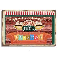 Central Perk Friends Coffee Vintage Metal Tin Sign Decorative Plaque Retro Plate Cafe Kitchen Living Room Bar Poster UW 20x30cm（7.8x11.8inch）
