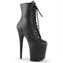 Sexy Women High Heel Platform Ankle Boots Shoes Dancing Boots Pole Dancing Shoes Model Shoes Plus Size 46 black
