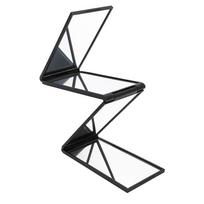 Snevad 4 Way Mirror for Self Hair Cutting & Makeup Foldable Portable 360 Degree Desktop Barber Mirror for Back of Head Viewing Hair Styling Shavi black