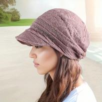 Casual Soft Beanies Cap Short Brim Bonnets for Women Loose Crochet Women Baseball Cap Autumn Winter Foldable Earflap Hats Hollow gray