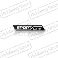 HGWE4 Metalinė Automobilio Stiliaus Sportinė Linija Priekinės Grotelių Lipdukas Ženklelis Galinio Kamieno Kėbulo Emblema Skoda VRS Octavia Rapid Kodiaq Karoq Superb black