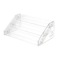 Versatile Transparency Step Rack for Desk Cosmetics Bathroom Organization Tool Practical Home Storage Solution white