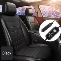 12V-24V Šildomas automobilio sėdynės pagalvėlės užvalkalas Neslystantis Šiltas žieminis automobilio sėdynės užvalkalas Universalus automatinis sėdynės šildymo pagalvėlės salono priedai juoda