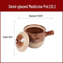High-Temperature Resistant Earthenware Decoction Pot for Health Preservation brown