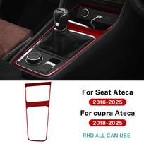 Real Soft Carbon Fiber For SEAT Ateca 5F 2016 2017 2018-2025 Cupra Ateca 5F 2018-2025 LHD RHD Car Gear Shift Panel Trim Sticker