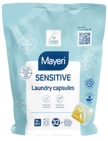 MAYERI Sensitive baltiems ir spalvotiems skalbiniams skirtos kapsulės skalbimui, 32 vnt.