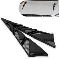 2 PCS Car Modified Side Air Vent Body Fender, Shark Gill Spoiler Decorative white
