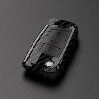 Carbon Fiber ABS Car Key Case Cover Shell for VW Volkswagen Polo Tiguan Passat Golf 7 MK Jetta Skoda Kodiaq Superb Octavia Seat black