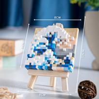 Painting Micro Bricks Construction Set Adult Building Blocks Toys for Children Girls 6 Years Gifts Mini Blocks Construction Set white