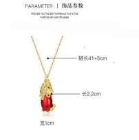 No Fading Pixiu Necklace Women'S Personality High-End Ruby Pendant Direct Sales Temperament Model beige