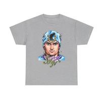 Anime Jojo Steel Ball Run Charlie Kirk Gyro Zeppeli Grafinis Medvilninis Unisex Marškinėlis Vasaros Naujas Yk Trumpomis Rankovėmis T-shirt 4XL gray