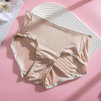 Women's 100% Mulberry Silk Seamless Triangle Underwear M gray