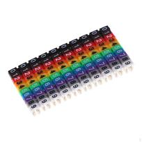 Cable Markers, Colored Ties, Numbered Labels for Office Networks, Tubes 6 to 7.5mm