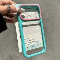 Luxury Candy Clear Phone Case For IPhone 11 12 13 14 15 16 17 18 Pro Max Plus Air Transparent Shockproof Bumper Back Cases Cover iPhone 15 Pro blue