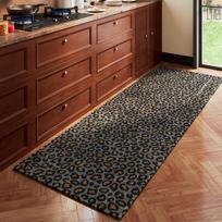 Virtuvės grindų kilimėlis PVC atsparus vandeniui odinis kilimas ilgas neslystantis atsparus alyvai kilimas prabangus leopardo rašto namų dekoravimas kilimai 1pc 50x80cm
