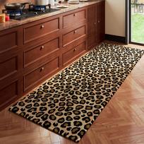 Virtuvės grindų kilimėlis PVC atsparus vandeniui odinis kilimas ilgas neslystantis atsparus alyvai kilimas prabangus leopardo rašto namų dekoravimas kilimai 1pc 50x120cm