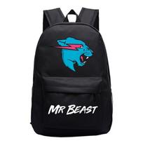Mr Beast Žaibuojantis Katas Kuprinė Didelės Talpos Mokyklinė Kuprinė Su Kvėpuojančia Medžiaga Black A black