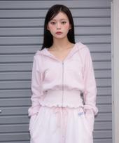 Rosefrantz Smoke Ruffle Hood Zip-Up [Pink] Pink/Os gray