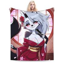 Anime Sexy Loona Blanket Quality Soft Helluva Boss Throw Blanket Winter Kids Home Decor Aesthetic Bedspread 30x40in
