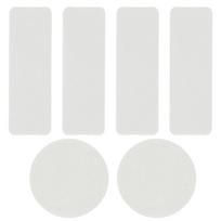 6pcs Shoe Hole Repair Patches, Self-Adhesive, Microfiber Leather, for Sneakers, Leather Shoes, High Heels white
