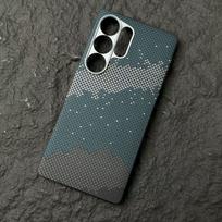 Luxury Business S25 Ultra Metallic Frosting Aramid Carbon Fiber Case Back Cover Magnetic Galaxy S25 Ultra Phone Case for Samsung For Samsung Galaxy S25 Ultra&Opp Bag