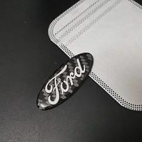 Carbon Fiber Steering Wheel Emblem Badge Sticker Trim For Ford Mondeo Mk3 Escape Ecosport Edge Focus Ranger Fiesta Kuga Roush white