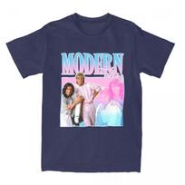 Naujiena Modern Talking T-shirtai Unisex Moteriški Medvilniniai Marškinėliai Spausdinti Drabužiai L white