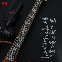 1PC Ultra Thin Electric Guitar Fretboard Sticker Cross Inlay Decals Instrument Decorations Guitarra Accessories black