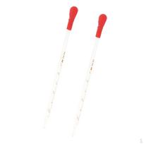 2 vnt. Stiklinė pipetė su guminiu dangteliu Laboratorinis Chemijos lašintuvas Dozatorius 3 ml white