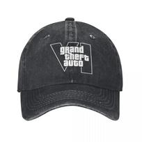 GTA 6 White Baseball Caps Vintage Denim Washed Headwear Unisex Style Outdoor Running Hats Leisure Outdoor Sun Protection gray